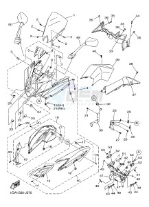 XJ6FA 600 DIVERSION F (ABS) (1DG5 1DG6) drawing COWLING 1