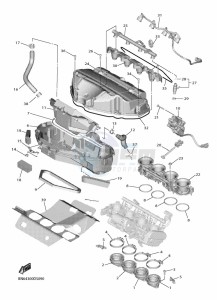 YZF600 YZF-R6 RaceBASE (BN6P) drawing INTAKE