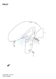 GSX-R600 (E21) drawing FRONT FENDER (GSX-R600L1 E24)