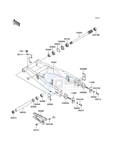 Z750S ZR750K6F FR GB XX (EU ME A(FRICA) drawing Swingarm