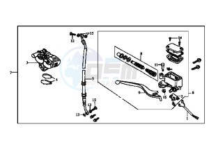 MASK EU2 - 50 cc drawing FRONT BRAKE SYSTEM