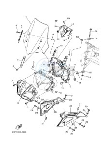 XT1200Z (23PF 23PG) drawing WINDSHIELD