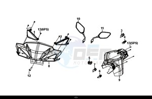 MASK 50 (XE05W1-IT) (L7-L9) drawing HANDLE PIPE HANDLE COVER / MASK 50 (XE05W1-IT) (L7-L9)