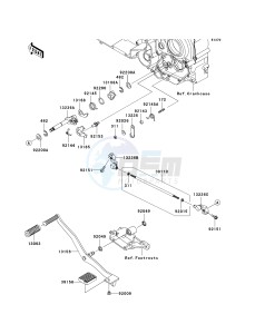 VN 1700 C [VULVAN 1700 NOMAD] (9FA) C9F drawing GEAR CHANGE MECHANISM