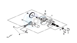 MAXSYM 600 I ABS EXECUTIVE EURO4 L7 drawing CRANKSHAFT  / PISTON / PISTON RING