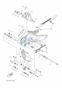 YZF125-A YZF-R125 (B5G6) drawing REAR ARM & SUSPENSION