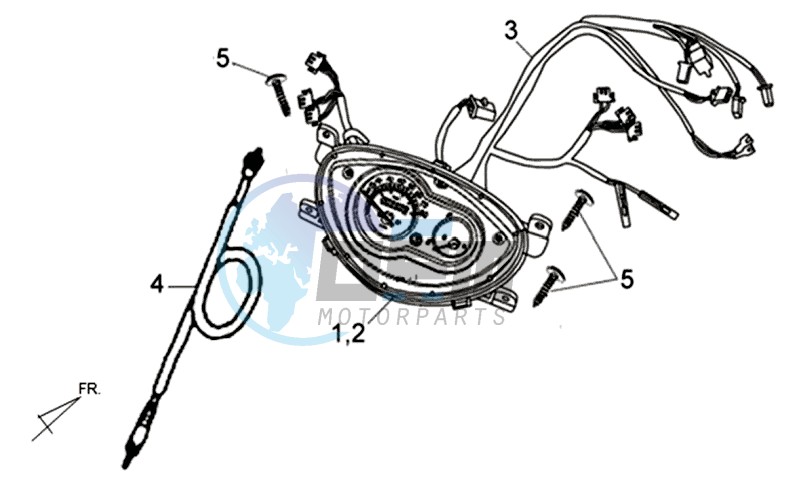 DASHBOARD / SPEEDOMETER CABLE / WIRING HARNASS