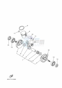 YZ125 (B4X6) drawing CRANKSHAFT & PISTON