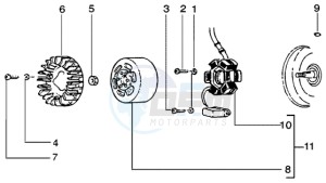 Liberty 50 ptt drawing Flywheel magneto