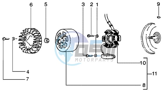 Flywheel magneto