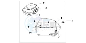 CBF1000T9 Ireland - (EK) drawing 45L TOPBOX PEARL COOL WHITE