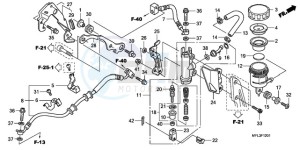 CBR1000RA9 UK - (E / ABS MKH) drawing REAR BRAKE MASTER CYLINDER (CBR1000RA)