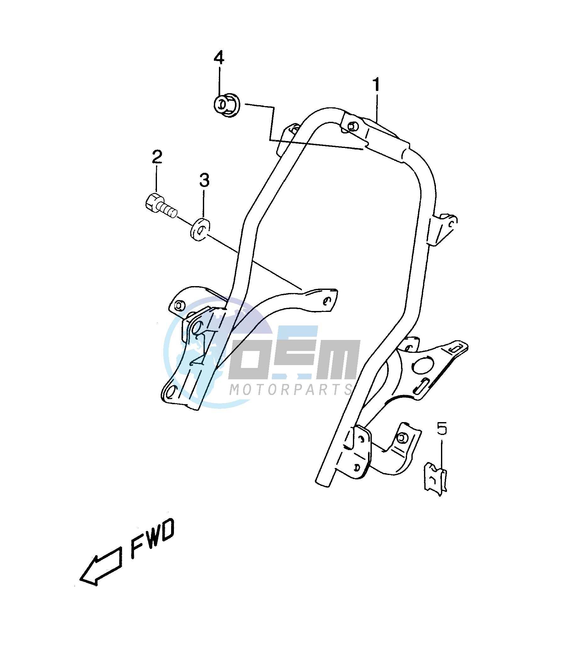 BRACE, RADIATOR (model AY50 K1)