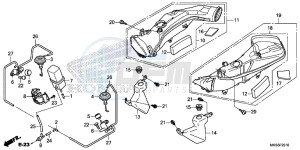 CBR1000RAG CBR1000 - Fireblade ABS Europe Direct - (ED) drawing AIR INTAKE DUCT/ SOLENOID VALVE