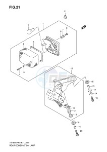 TS185ER (E71) drawing REAR COMBINATION LAMP