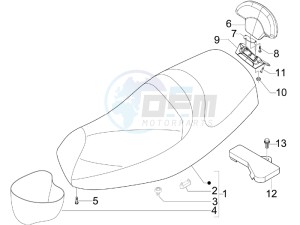 MP3 400 rl Touring drawing Saddle seats - Tool roll