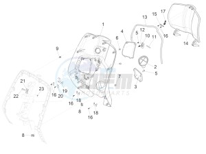 PRIMAVERA 125 4T 3V IGET IE ABS-NOABS E2-E4 (APAC) drawing Front glove-box - Knee-guard panel