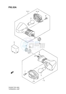 DL650 ABS V-STROM EU-UK drawing TURNSIGNAL LAMP