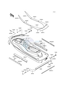 JET SKI ULTRA LX JT1500KEF EU drawing Pads