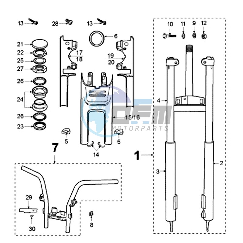 FRONT FORK / STEERINGHEAD