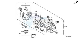 FES1259 UK - (E / MKH) drawing REAR BRAKE CALIPER