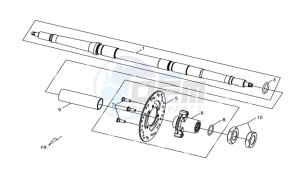 QUAD LANDER 300S drawing REAR AXLE / BRAKE DISC