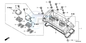 CBF1000T9 UK - (E / ABS MKH) drawing CYLINDER HEAD COVER