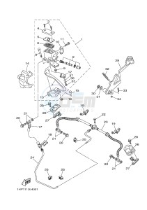 YFM700FWAD YFM7FGPB GRIZZLY 700 EPS (1HP3 1HP4) drawing REAR MASTER CYLINDER