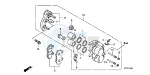 PES125R9 France - (F / CMF STC 2F) drawing FRONT BRAKE CALIPER