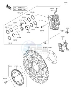 Z1000 ABS ZR1000GGF FR GB XX (EU ME A(FRICA) drawing Front Brake