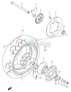 GSF1200 (E2) Bandit drawing REAR WHEEL (GSF1200SAV SAW SAX SAY)