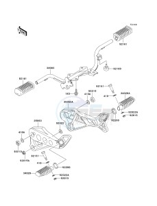 AN 112 D (D2-D3) drawing FOOTRESTS