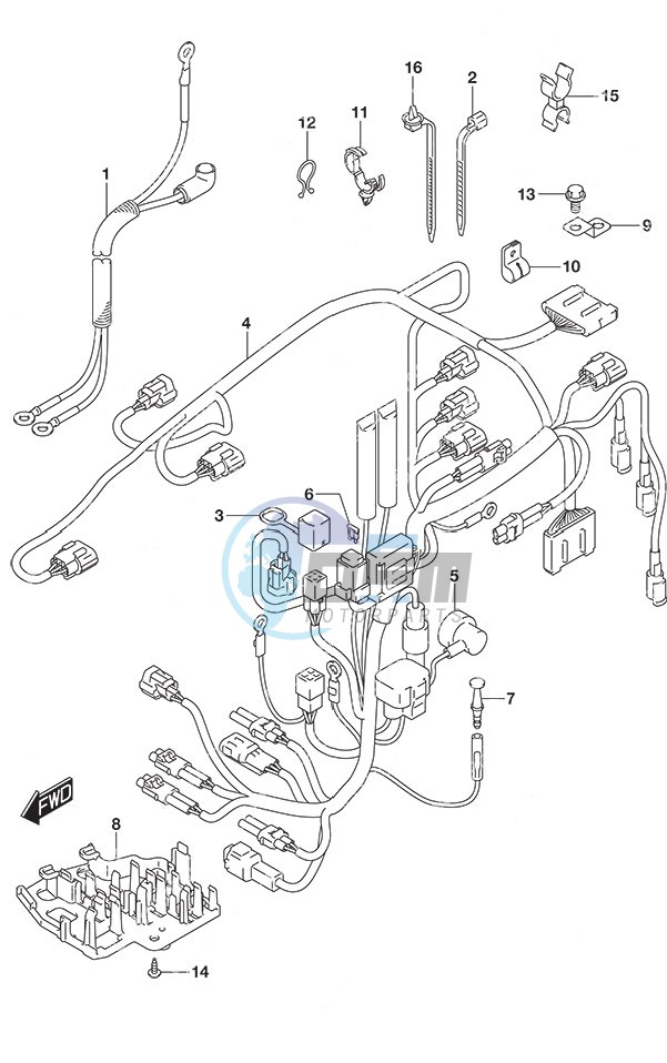 Harness Tiller Handle w/Power Tilt