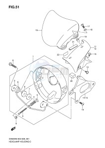 SV650 (E3-E28) drawing HEADLAMP HOUSING (SV650 A)