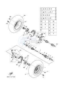 YFM450FWBD KODIAK 450 EPS (BB5A) drawing FRONT WHEEL