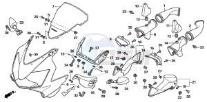 CBR600F drawing UPPER COWL