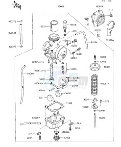 KX 250 D [KX250] (D2) [KX250] drawing CARBURETOR