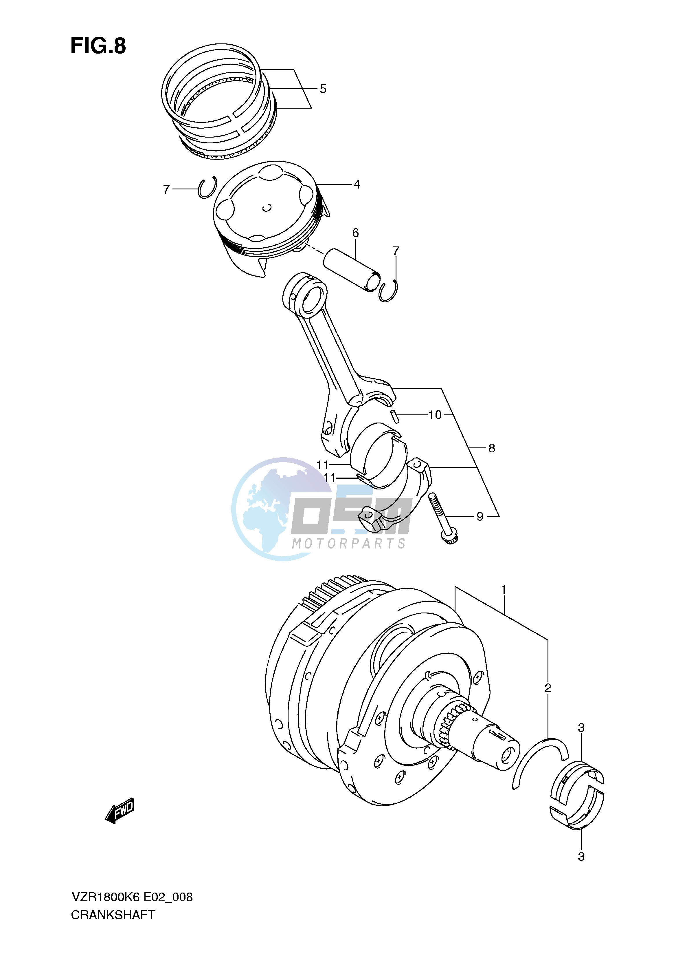 CRANKSHAFT (MODEL K6 K7 K8 K9)