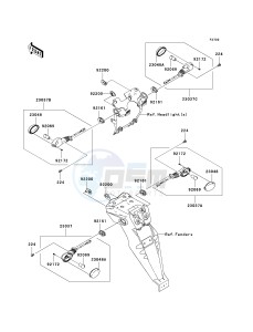 KLX 250 T [KLX250S] (T8F) T9F drawing TURN SIGNALS