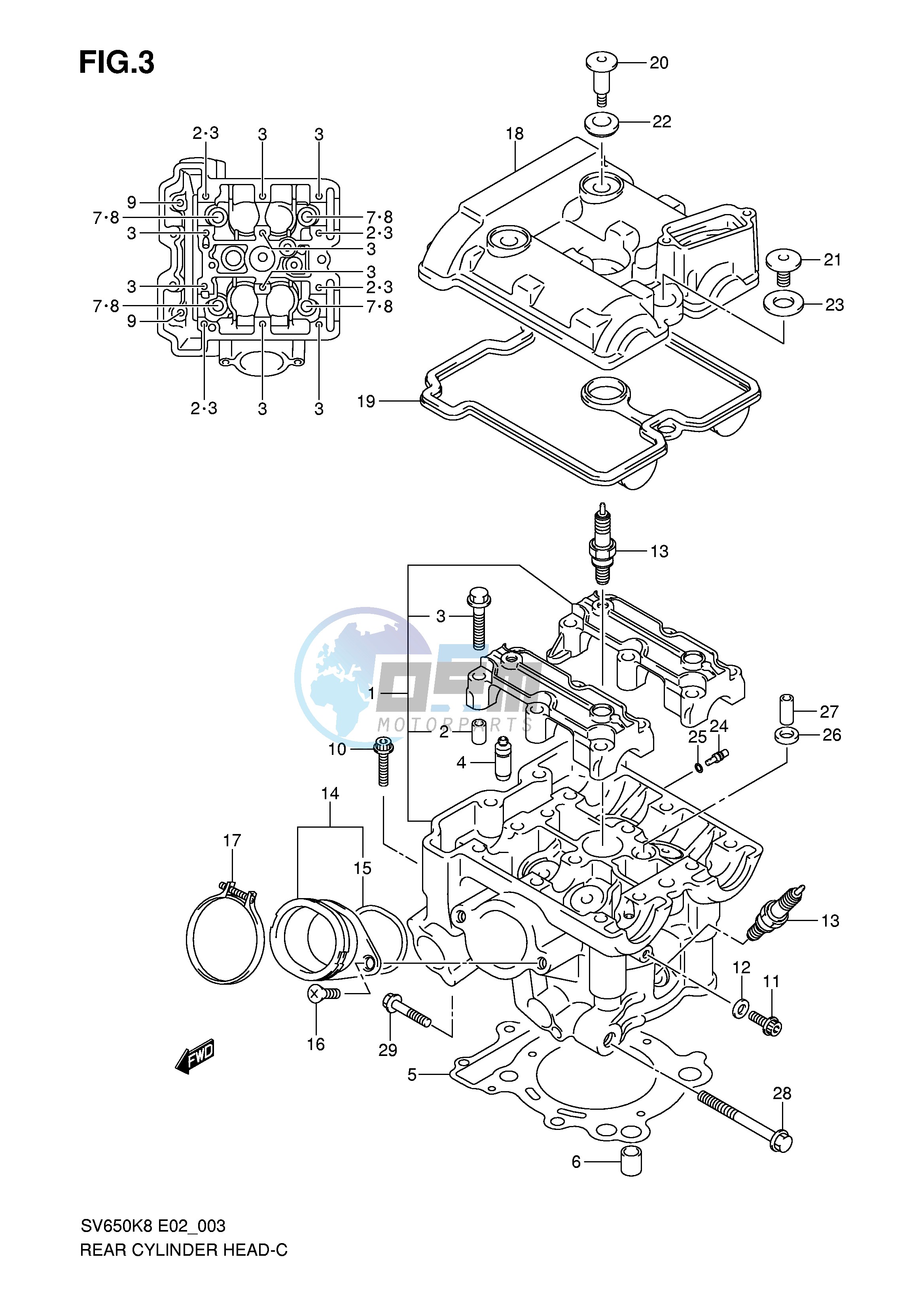 REAR CYLINDER HEAD