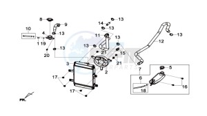 GTS 300i ABS drawing RADIATOR