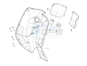 SXL 150 4T 3V CARB drawing Front glove-box - Knee-guard panel