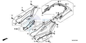 ST13009 UK - (E / MKH MME) drawing SIDE COVER/REAR COWL