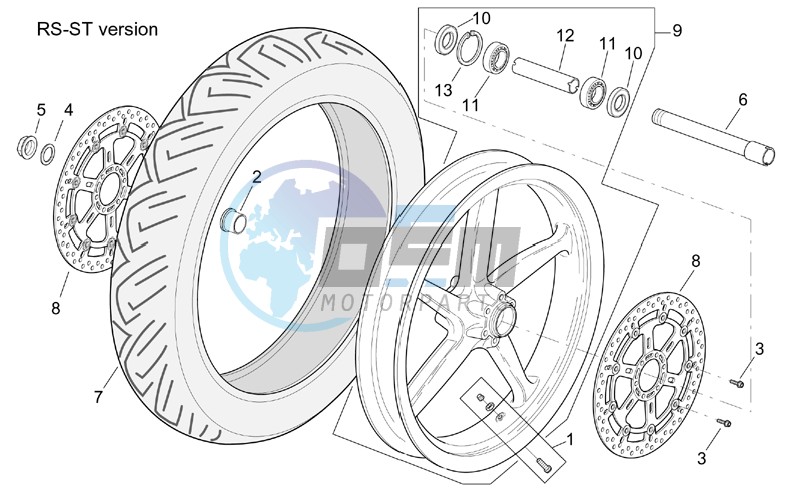 ST-RS version front wheel