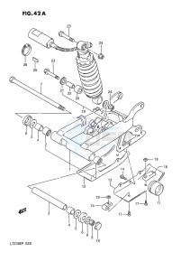 LT230E (E28) drawing REAR SWINGING ARM (MODEL J K L)