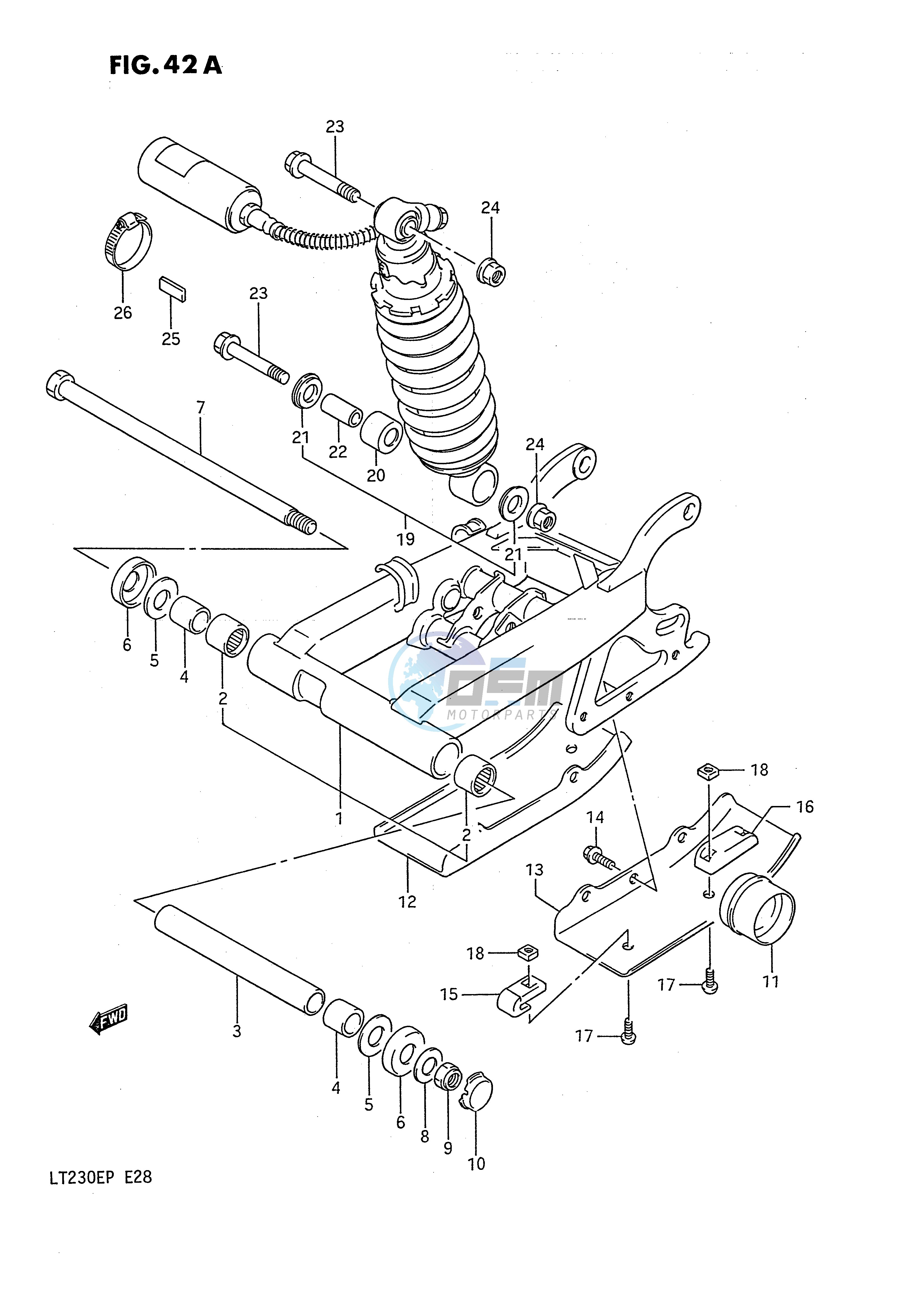 REAR SWINGING ARM (MODEL J K L)