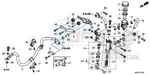 CBR1000S2 2ED - (2ED) drawing REAR BRAKE MASTER CYLINDER (CBR1000RA/S1/S2)