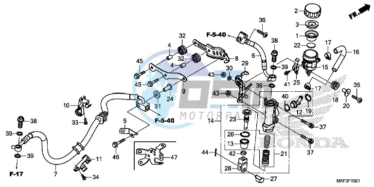 REAR BRAKE MASTER CYLINDER (CBR1000RA/S1/S2)