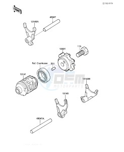 KX 125 F [KX125] (F1) [KX125] drawing GEAR CHANGE DRUM_SHIFT FORK-- S- -