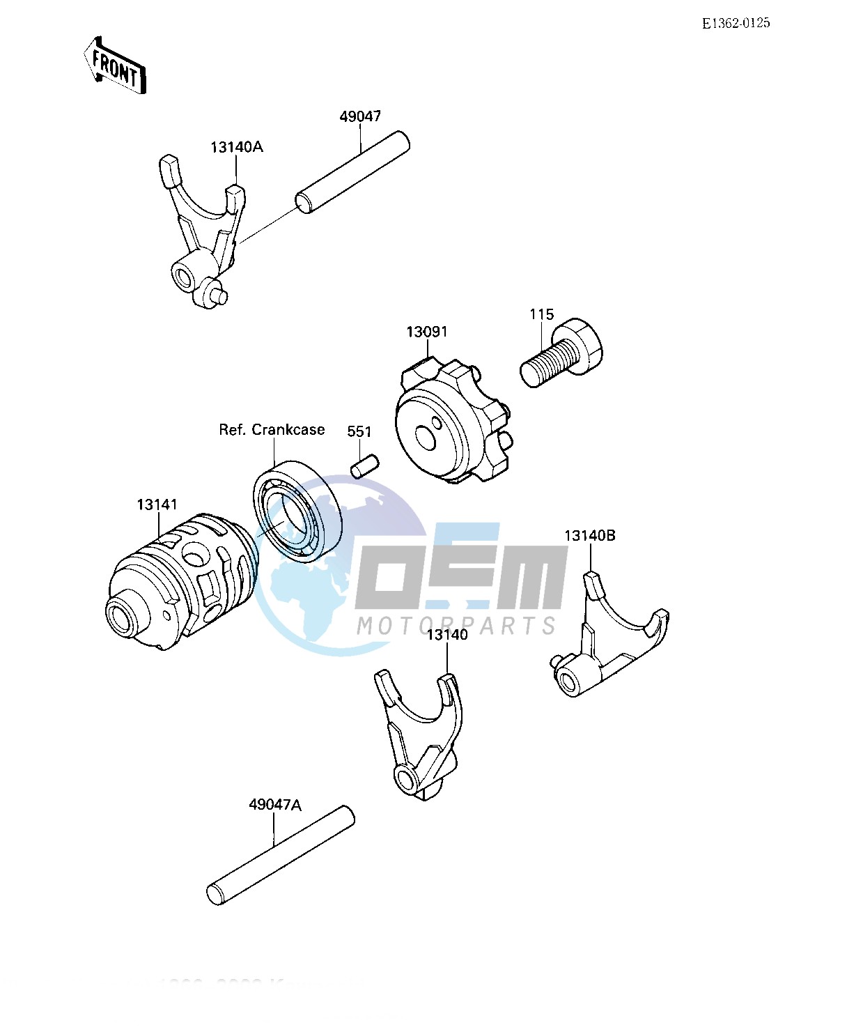 GEAR CHANGE DRUM_SHIFT FORK-- S- -